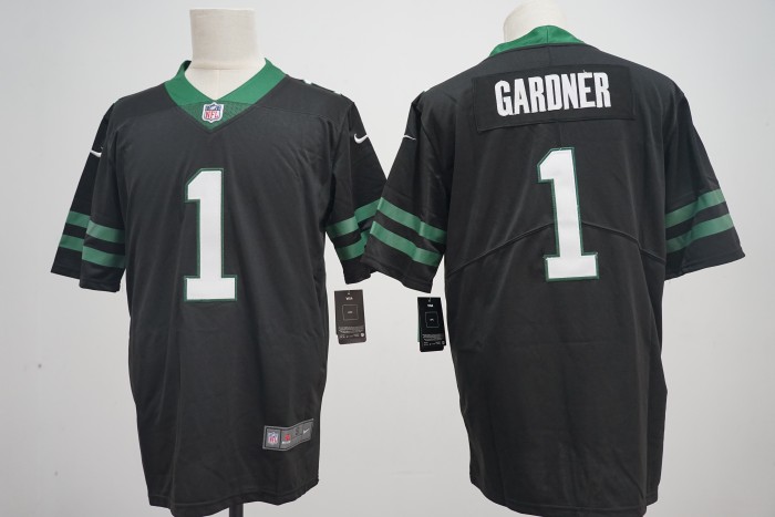 New York Jets Jersey Black 2024 NO.1 GARDNER