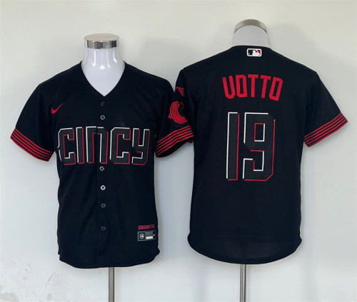 Cincinnati Reds Jersey Black City Version NO.19 VOTTO