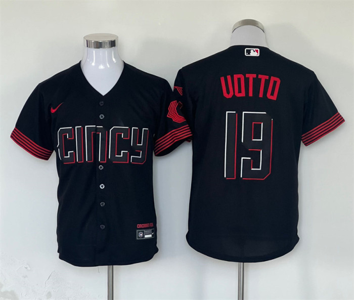 Cincinnati Reds Jersey Black City Version NO.19 VOTTO