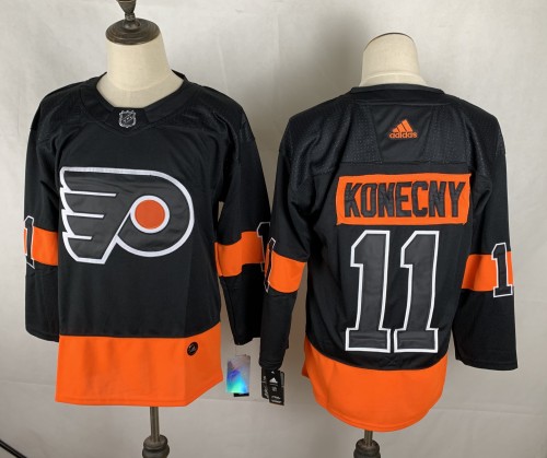 Philadelphia Flyers Home Alternate Player Jersey Black NO.11 KONECNY