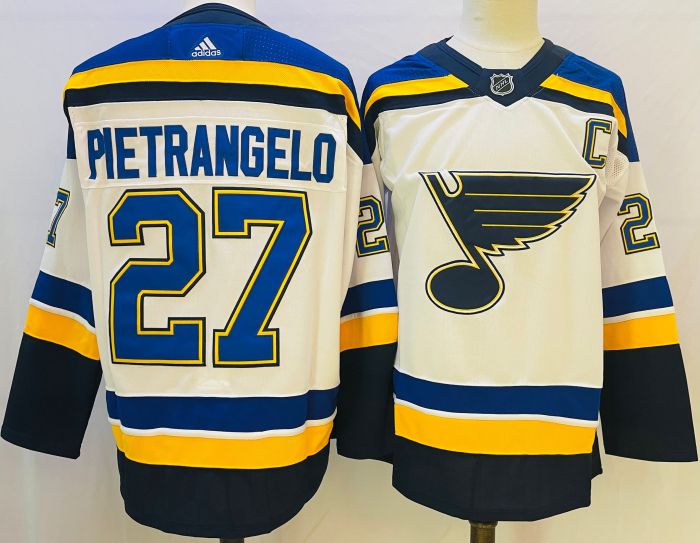 St. Louis Blues Home Breakaway Player Jersey White NO.27 PIETRANGELO
