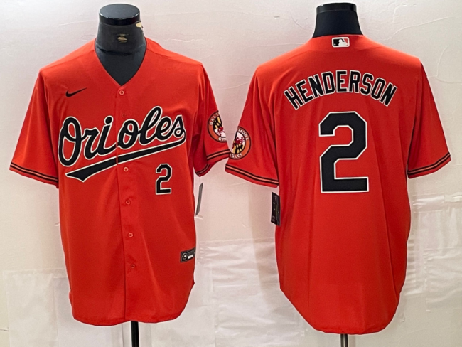 Baltimore Orioles Jersey Orange City Version NO.2 HENDERSON