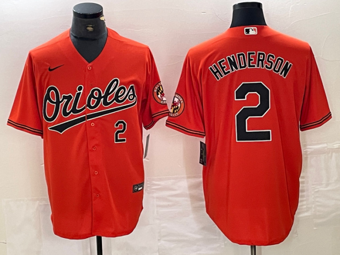 Baltimore Orioles Jersey Orange City Version NO.2 HENDERSON
