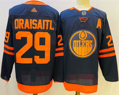 Edmonton Oilers Alternate Jersey Navy NO.29 DRAISAITL