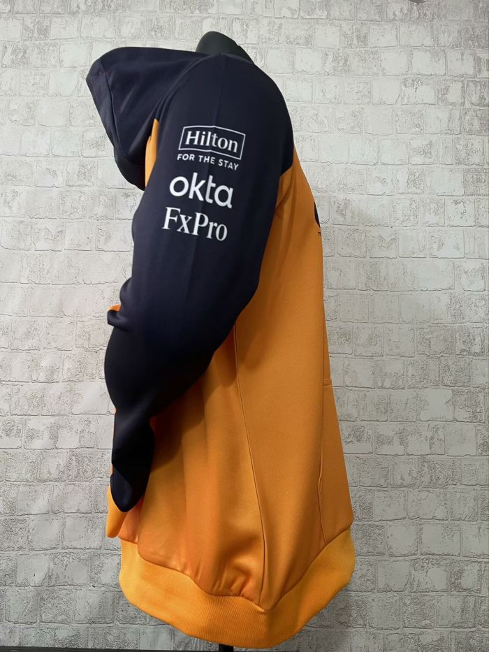 2025 McLaren Hoodie Orange NO Number