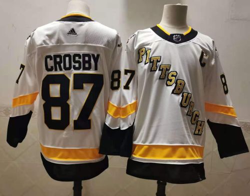 Pittsburgh Penguins 21/22  Alternate Player Jersey White NO.87 CROSBY
