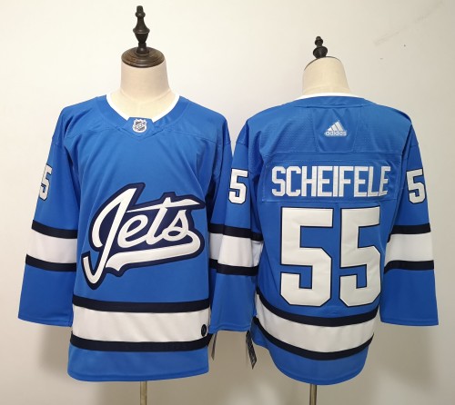 Winnipeg Jets Reverse Retro Jersey Blue NO.55 SCHEIFELE