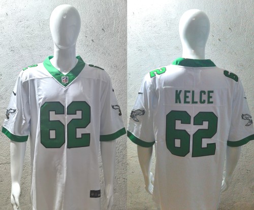 Philadelphia Eagles Retro Edition White 2023 NO.62 KELCE