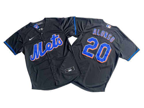 New York Mets Alternate Jersey Black Fan Version NO.20 ALONSO