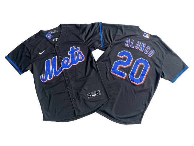 New York Mets Alternate Jersey Black Fan Version NO.20 ALONSO