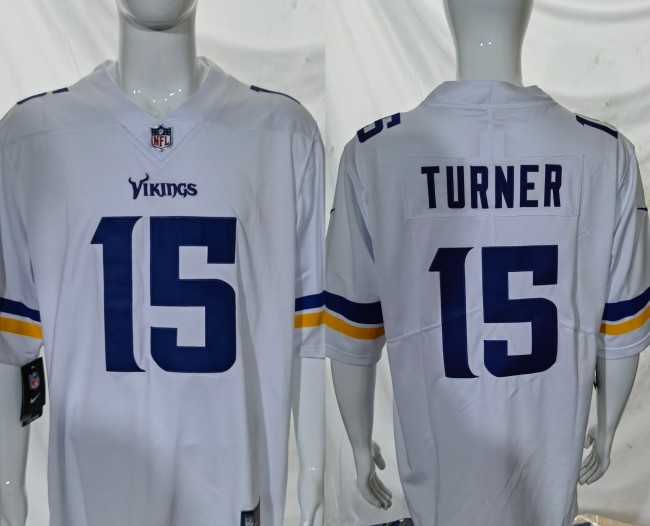 Minnesota Vikings Alternate Jersey White NO.15 TURMER