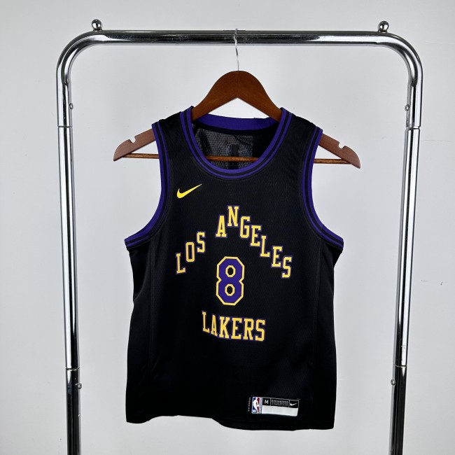 Los Angeles Lakers Kids Jersey City Edition 2023 No. 8 BRYANT