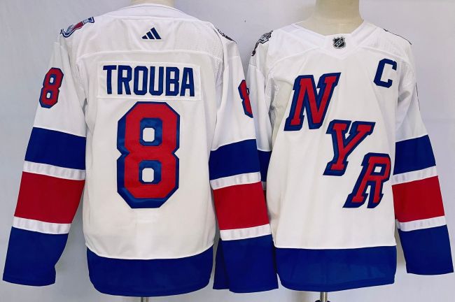 New York Rangers 25th Anniversary Collection Jersey White NO.8 TROUBA