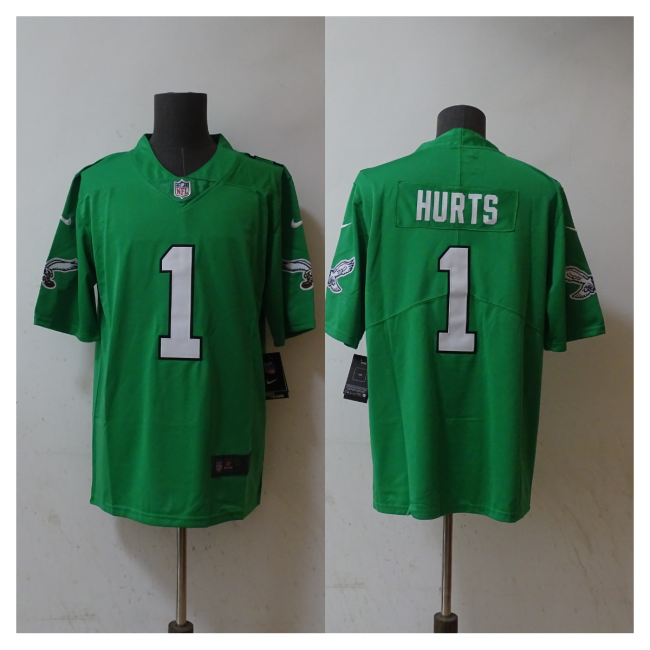 Philadelphia Eagles Retro Edition Grass Green 2023 NO.1 HURTS