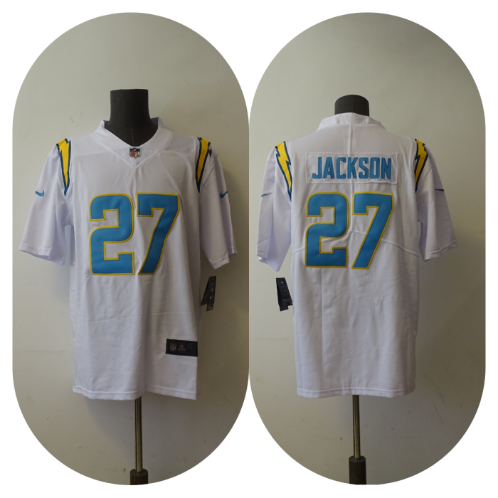 Los Angeles Chargers Alternate Jersey White NO.27 JACKSON