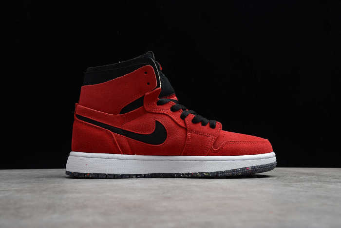 Air Jordan 1 Zoom Air CMFT Crater Gym Red Black White Suede CT0978-600