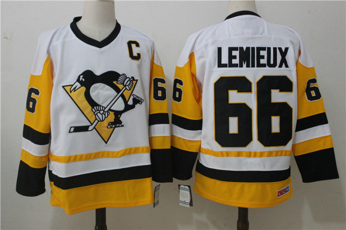 Pittsburgh Penguins Home Jersey White NO.66 LEMIEUX