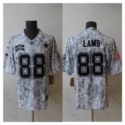 Dallas Cowboys Jersey Navy Salute NO.88 LAMB