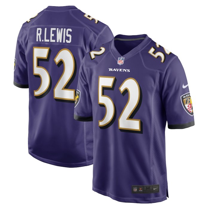 Baltimore Ravens Jersey Purple NO.52 R.LEWIS