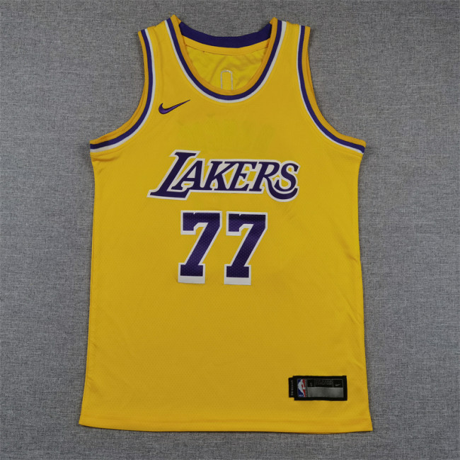 Los Angeles Lakers Kids Jersey Yellow Icon Edition 22/23 NO.77 Dončić