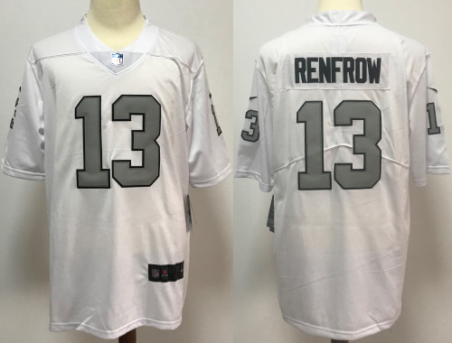Las Vegas Raiders Jerseys White Gray Lettering NO.13 RENFROW