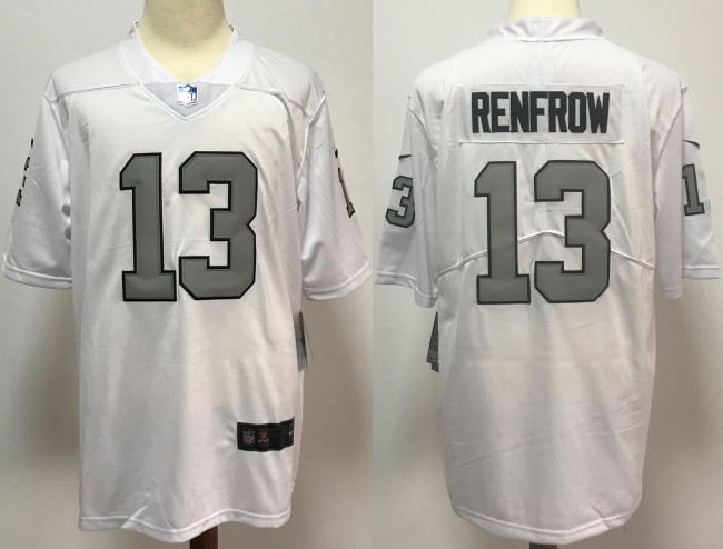 Las Vegas Raiders Jerseys White Gray Lettering NO.13 RENFROW