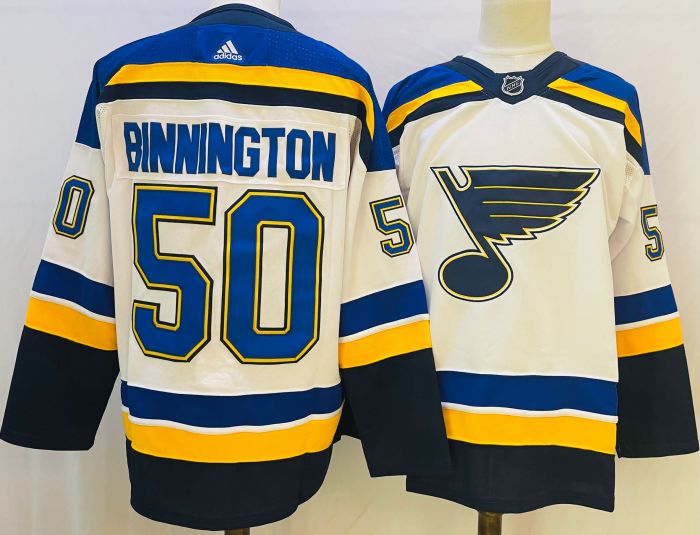 St. Louis Blues Home Breakaway Player Jersey White NO.50 BINNINGTON