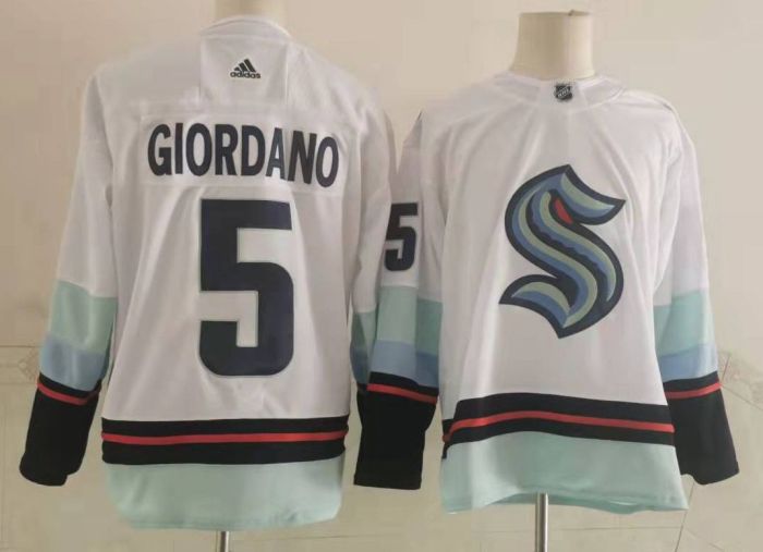 Seattle Kraken Away Player Jersey White NO.5 GIORDANO