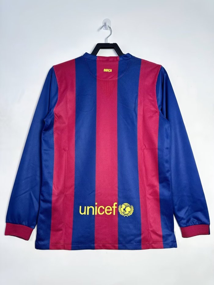 Barcelona Home Long Sleeve Retro Jersey 2014/15