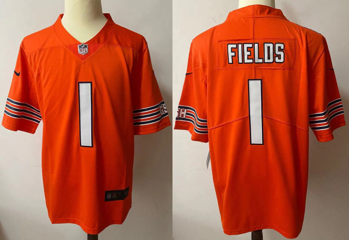 Chicago Bears Jersey Orange NO.1 FIELDS