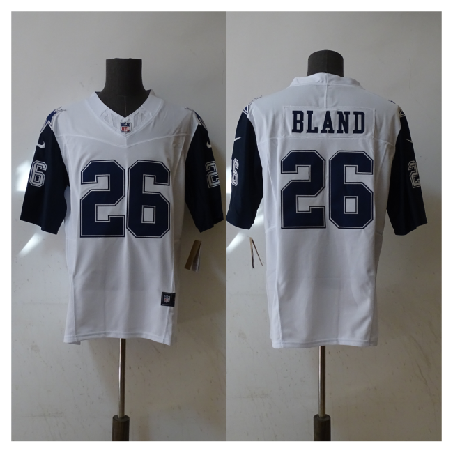 Dallas Cowboys Jersey White Throwback NO.26 BLAND