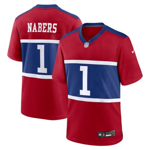 New York Giants Game Alternate Jersey Red NO.1 NABERS