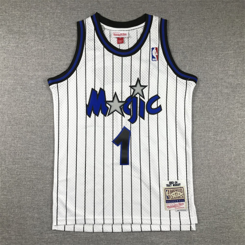 Orlando Magic Kids Jersey White Stripes 90s NO.1 McGRADY