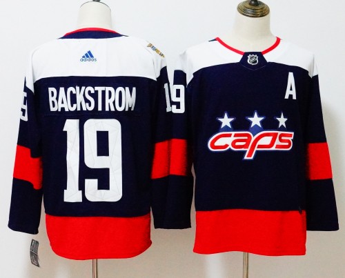 Washington Capitals 2018 Stadium Series Jersey Navy Red NO.19 BACKSTROM