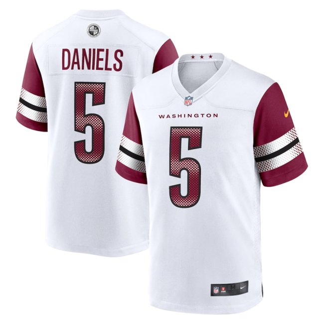 Washington Commanders Jersey White NO.5 DANIELS
