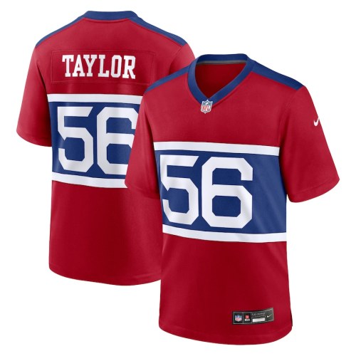 New York Giants Game Alternate Jersey Red NO.56 TAYLOR