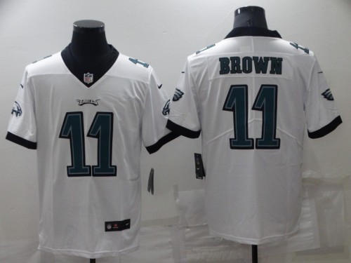 Philadelphia Eagles Jersey White 2023 NO.11 BROWN
