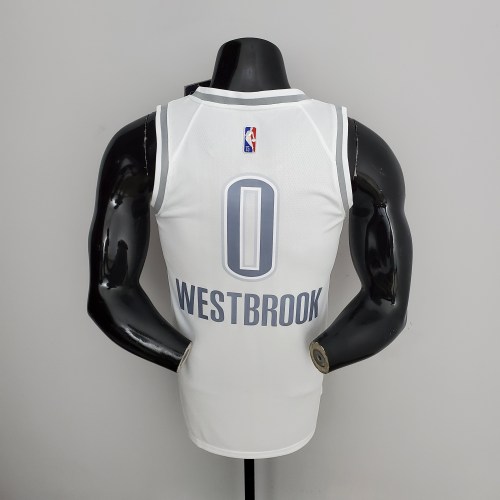 Russell Westbrook Oklahoma City Thunder 75th Anniversary 2022 City Edition Swingman Jersey White