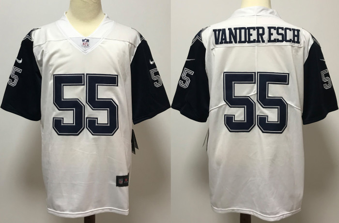 Dallas Cowboys Jersey White Throwback NO.55 VANDER ESCH