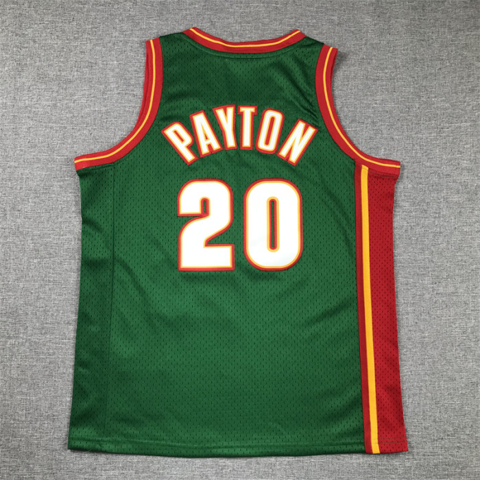 Seattle SuperSonics Kids Jersey Green Classics Edition 95/96 NO.20 PAYTON