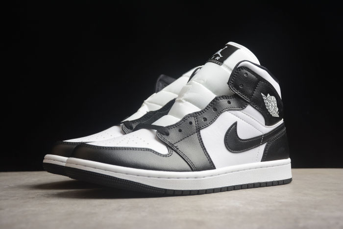 Air Jordan 1 Mid Panda Sneakers Black White