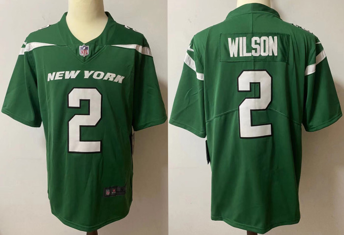 New York Jets Jersey Green 2024 NO.2 WILSON