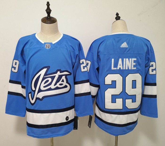 Winnipeg Jets Reverse Retro Jersey Blue NO.29 LAINE