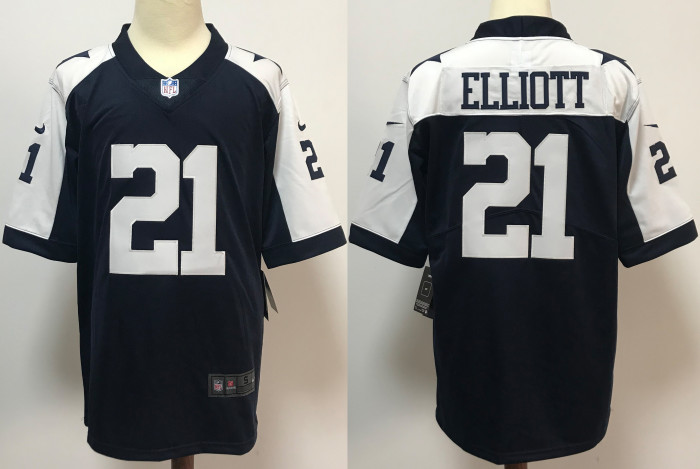 Dallas Cowboys Jersey Navy Throwback NO.21 ELLIOTT