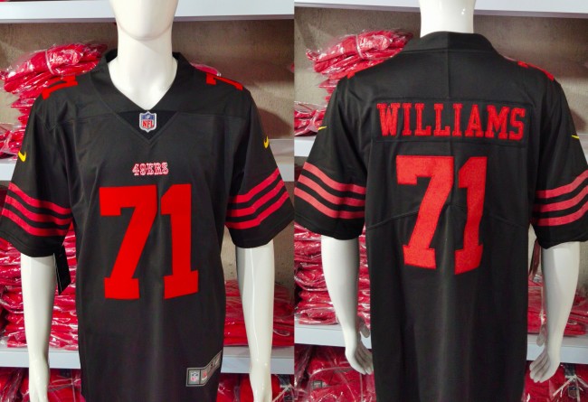 San Francisco 49ers Jersey Limited Editio Black NO.71 WILLIAMS