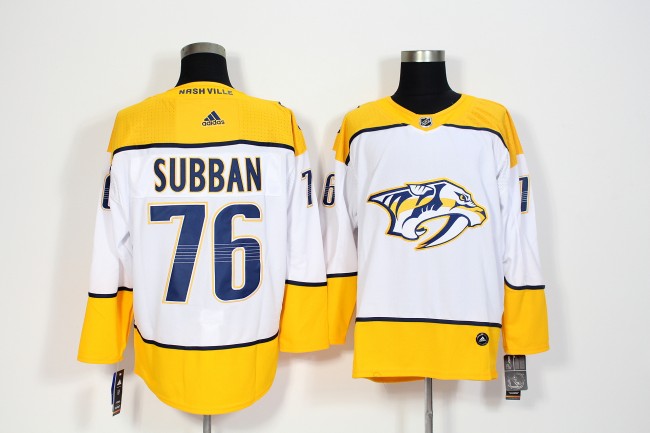 Nashville Predators Home Jersey White NO.76 SUBBAN