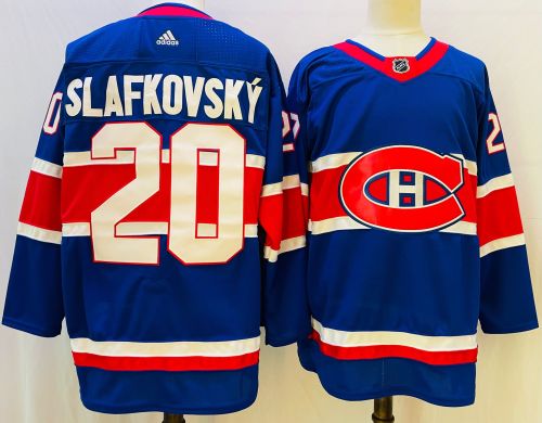 Montreal Canadiens Home Breakaway Jersey Blue NO.20 SLAFKOVSKY