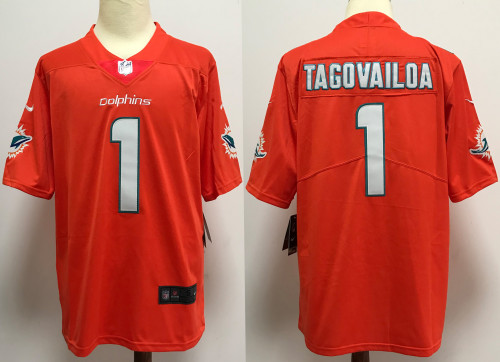 Miami Dolphins Jersey Orange NO.1 TAGOVAILOA