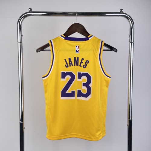 Los Angeles Lakers Kids Jersey Yellow Icon Edition 22/23 NO.23 JAMES