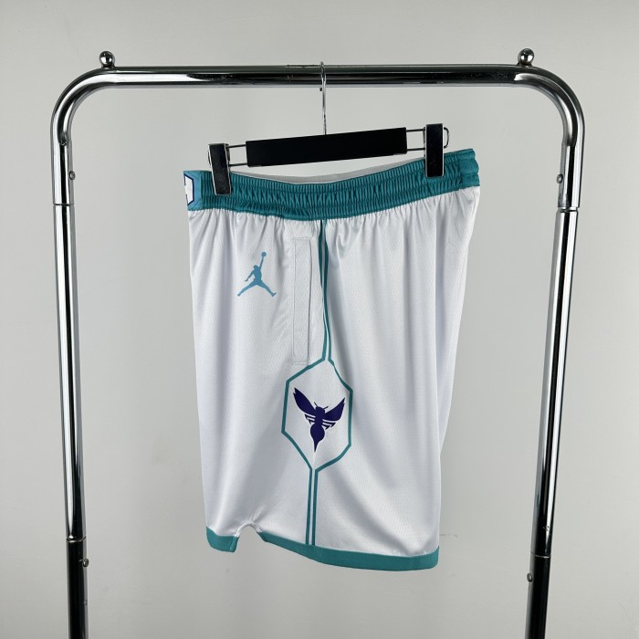 Charlotte Hornets Team Basketball Shorts White 20/21